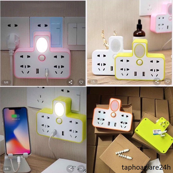 ổ điện cắm tường có đèn ngủ cổng usb