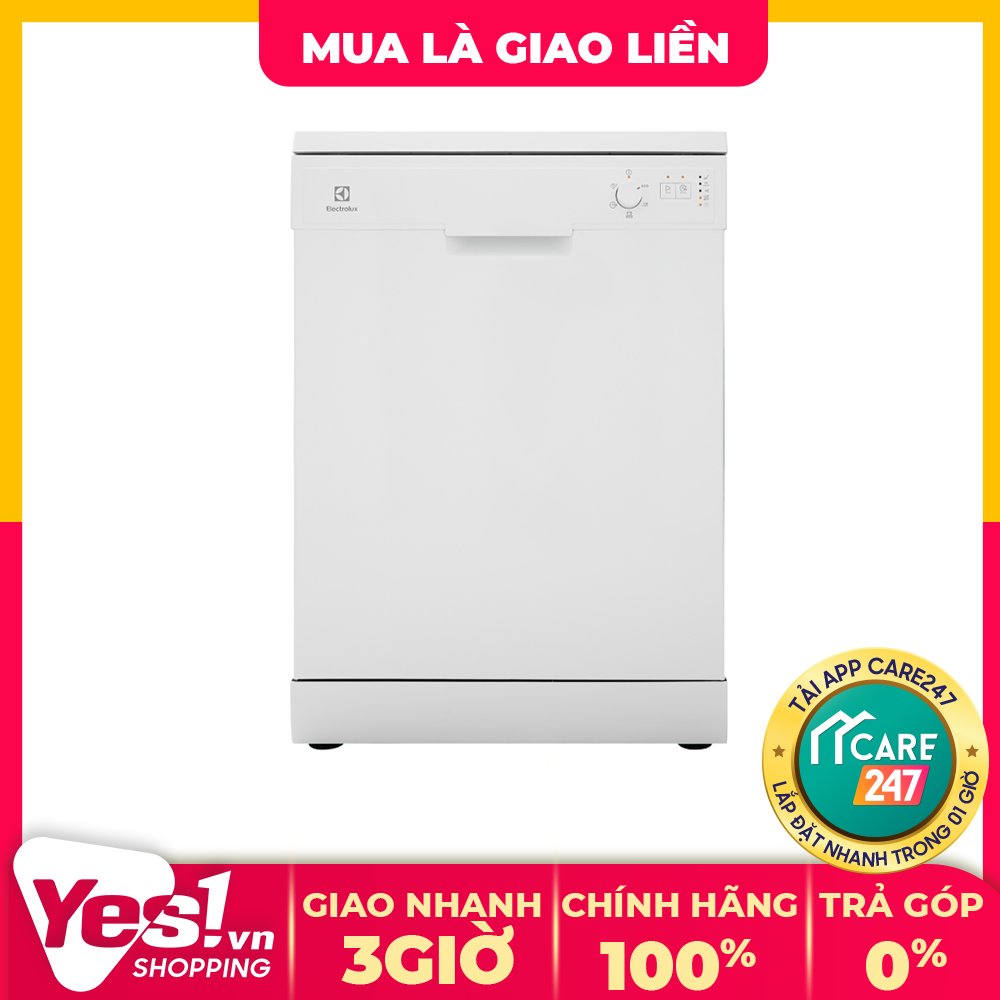 Máy rửa chén electrolux esf5206low - công suất 1950w số chén bát rửa được 13 bộ châu âu 5 chương trình hoạt động - bảo hành chính hãng - voucher 10% lên đến 800k