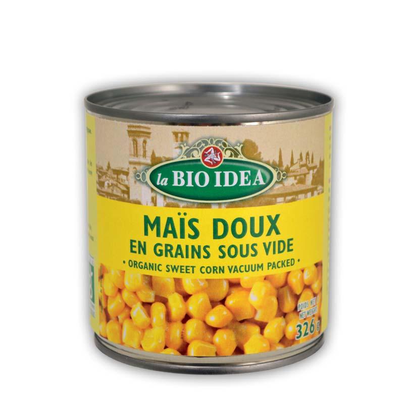 Bắp (Ngô) ngọt hữu cơ đóng hộp Bio Idea 340g