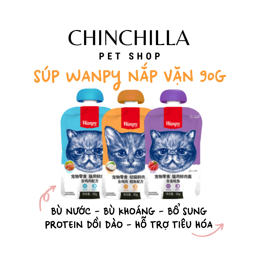 Súp Wanpy nắp vặn cho mèo 90g