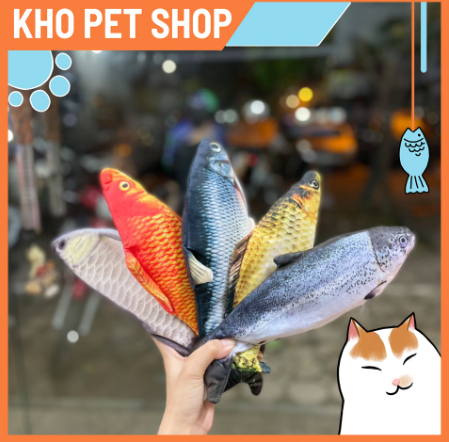 Cá nhảy đồ chơi cho mèo (sạc pin)