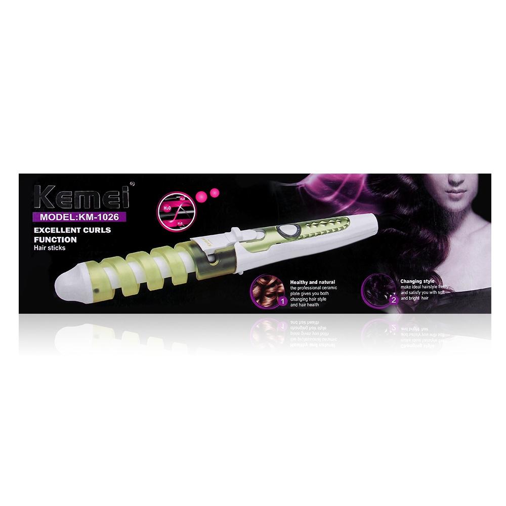 Máy uốn tóc xoắn ốc bằng gốm KEMEI KM-1026