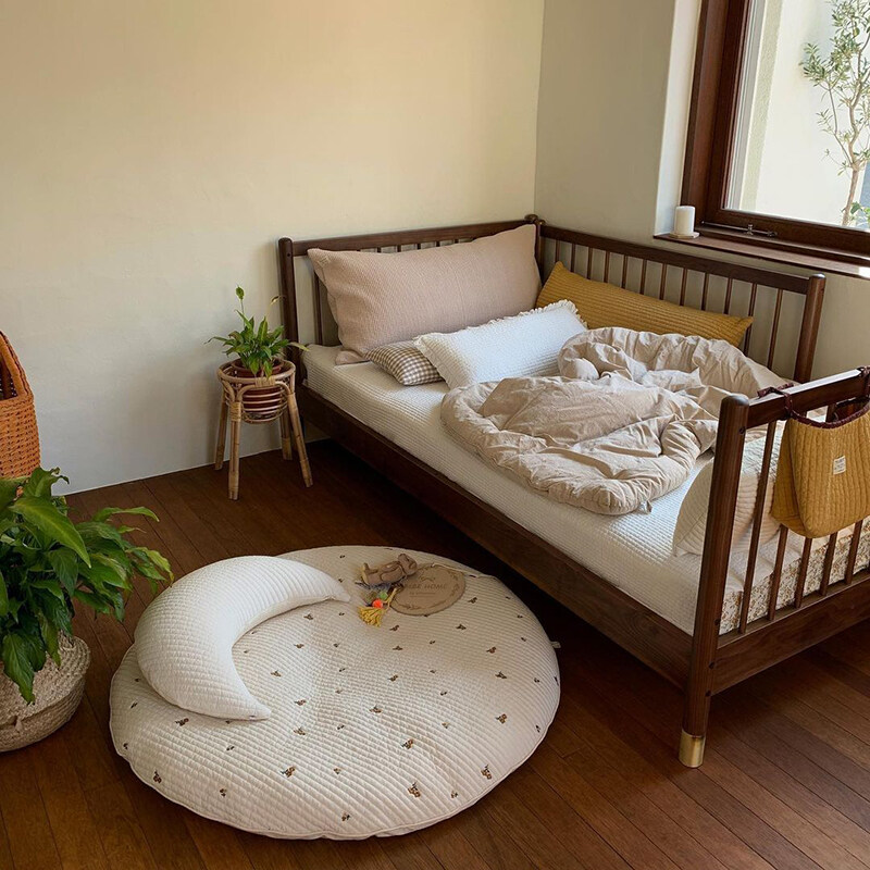 Gối Chăm Sóc Trẻ Sơ Sinh Đa Năng Gối Ngủ Em Bé-Gối Mặt Trăng Bằng Cotton Có Thể Tháo Rời Đệm Sofa Trang Trí Nội Thất