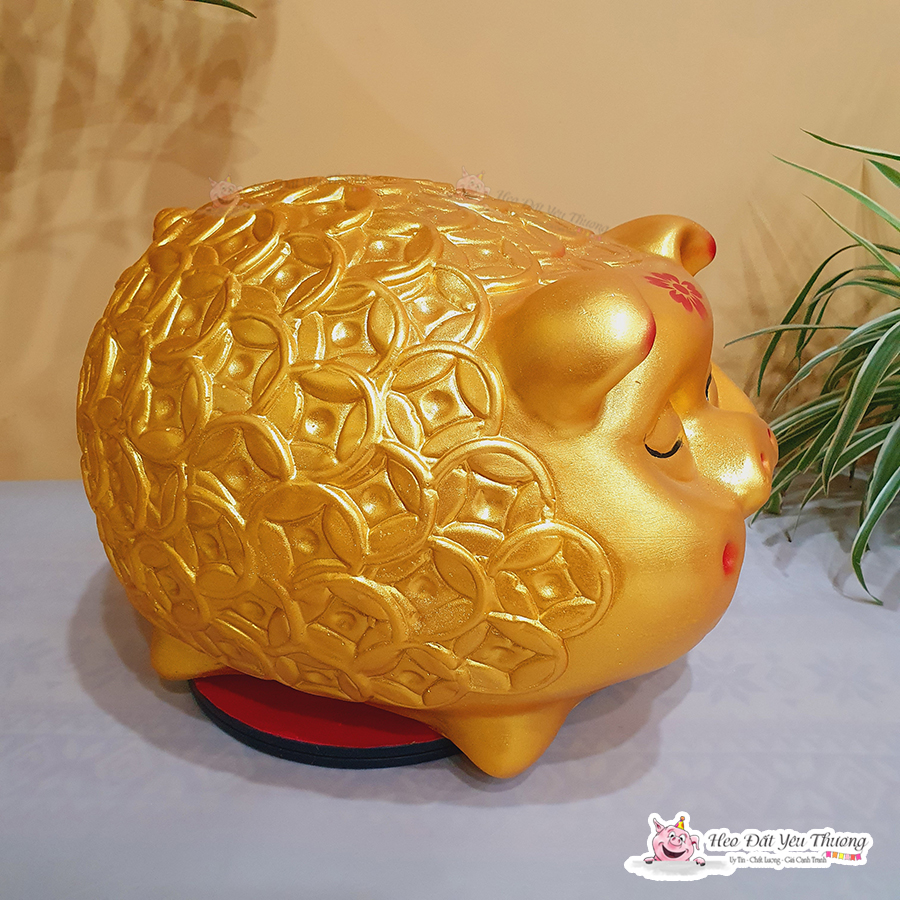 Heo đất lợn đất đồng xu may mắn tiết kiệm size đại