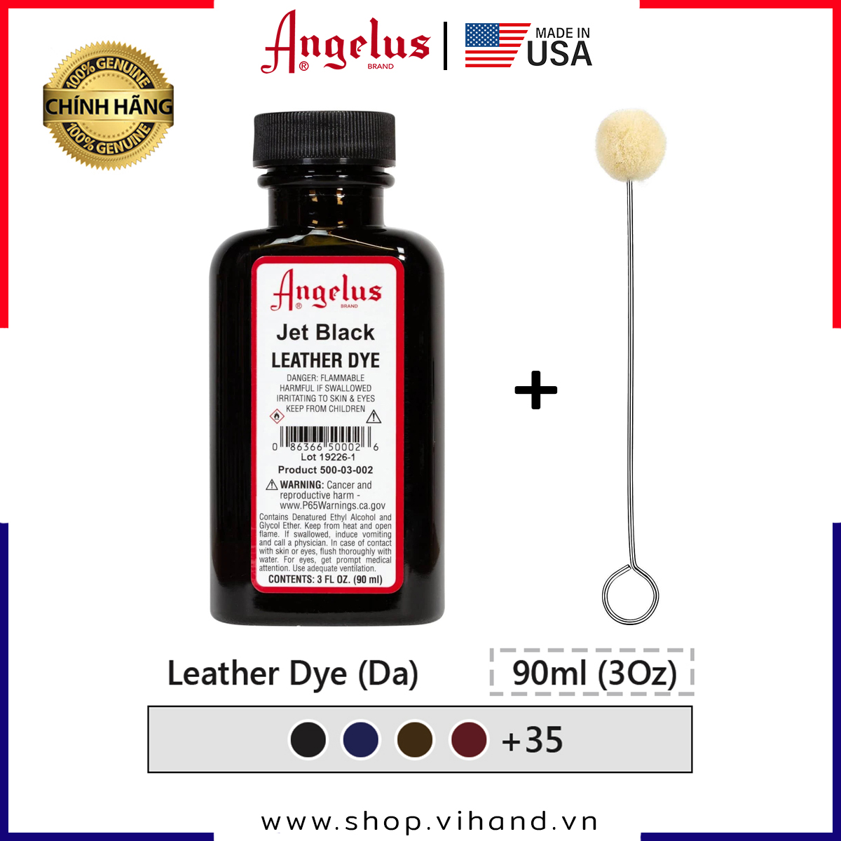 [HCM]Thuốc nhuộm lên da Angelus Leather Dye – 90ml (3Oz)
