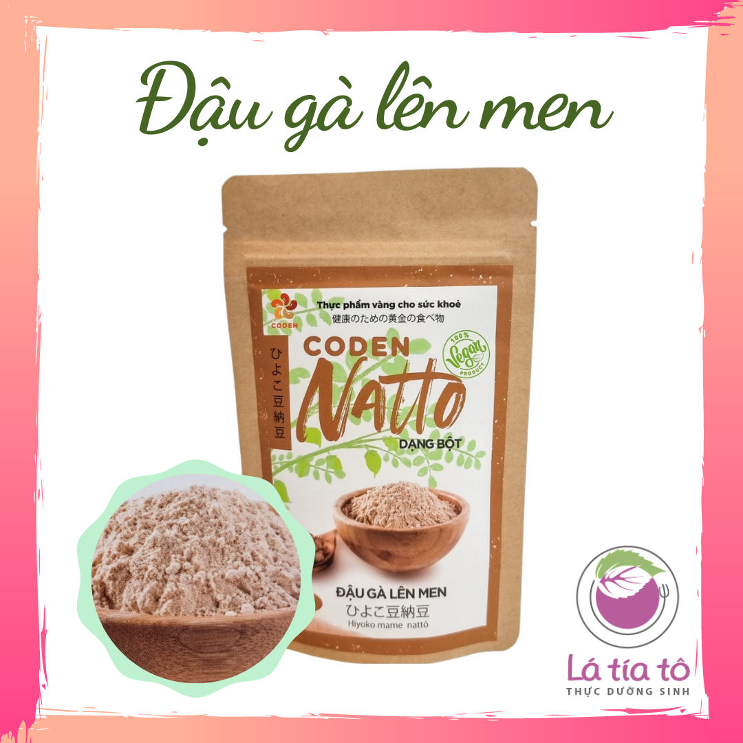 Coden natto đậu gà bột 100gr- lá tía tô