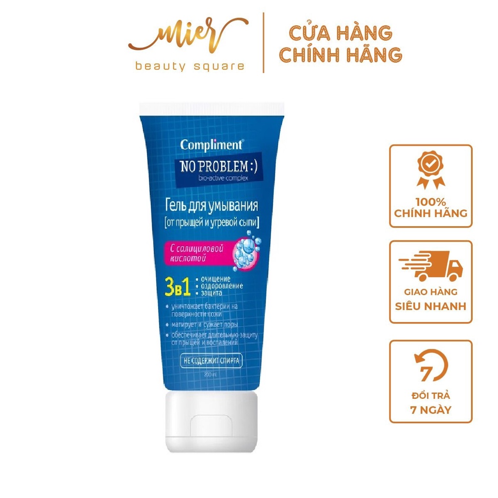 Gel Rửa Mặt Giảm Mụn Compliment No Problem 200ml