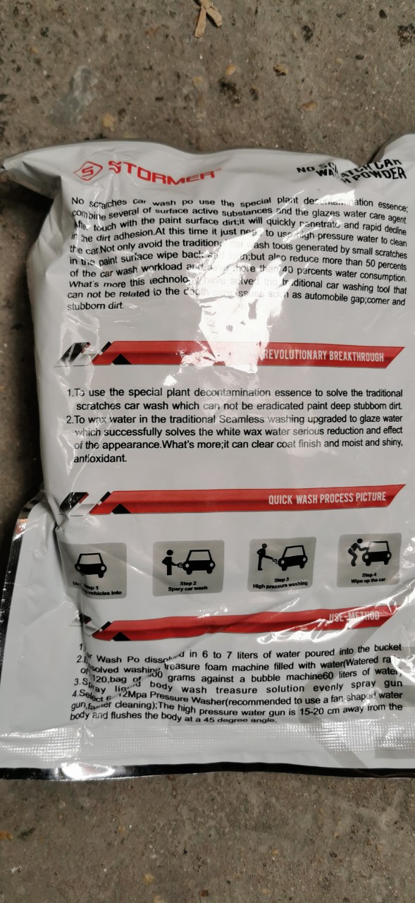 Bột rửa xe không chạm Stomer