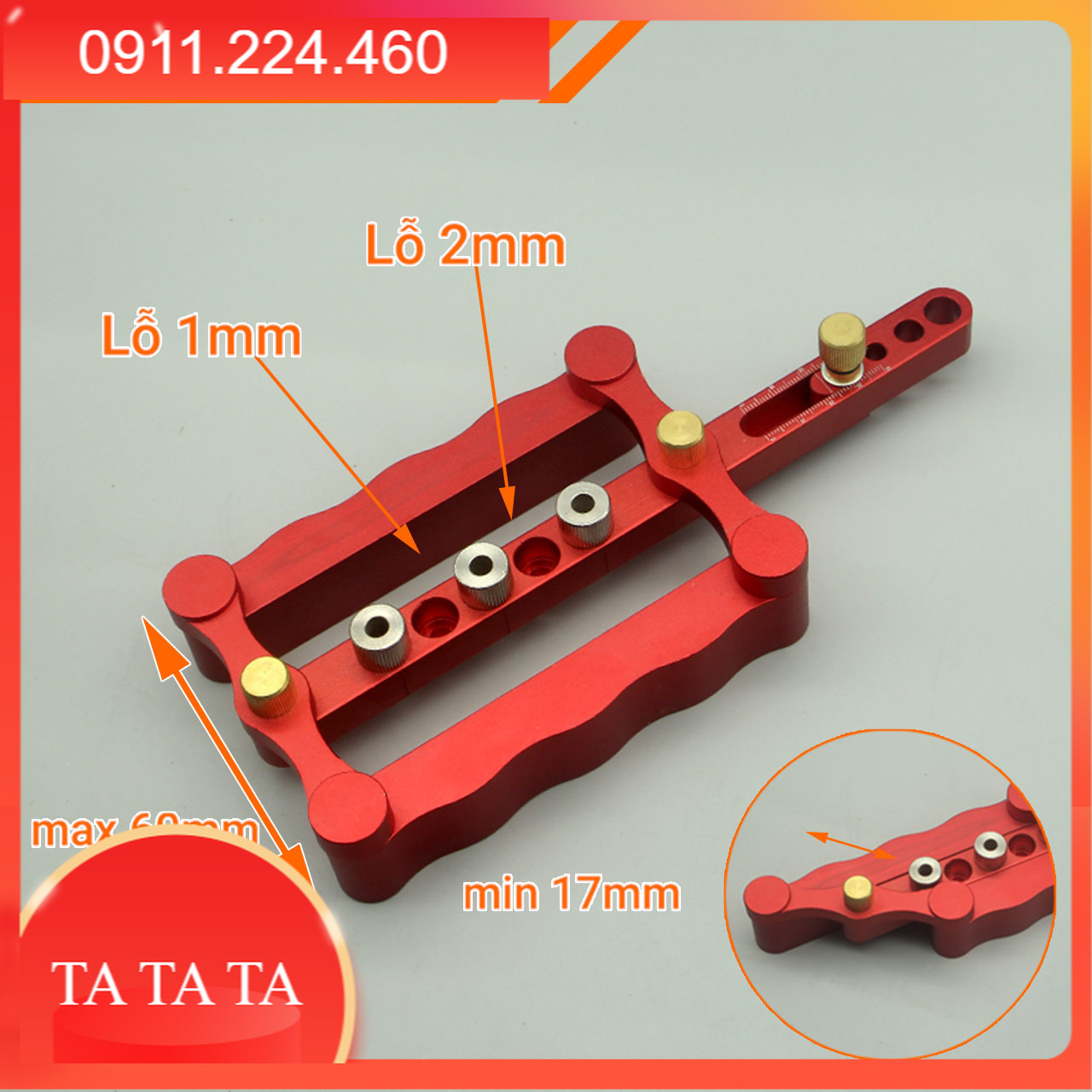 Bộ cữ định vị mũi khoan thẳng 17-60mm