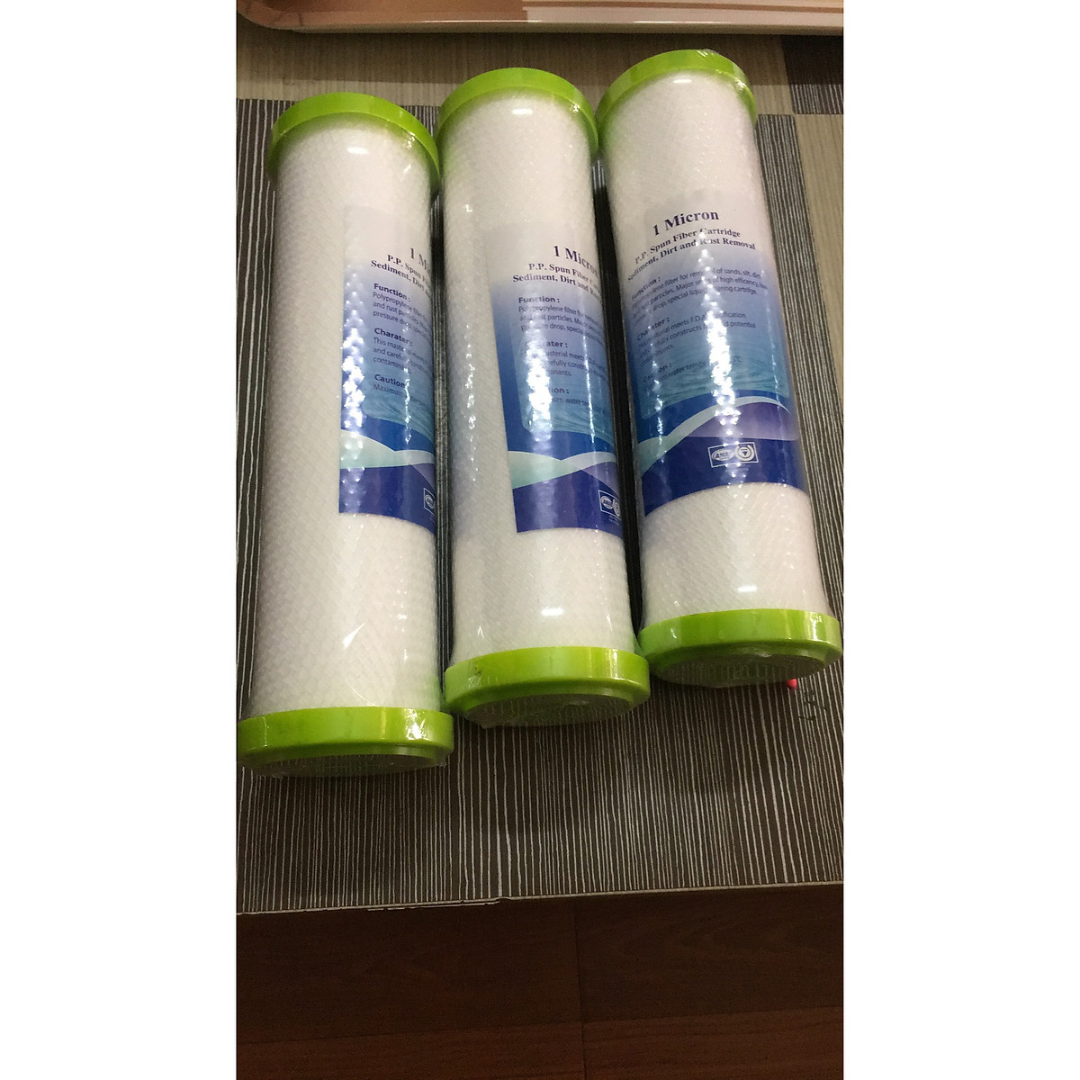 Combo 3 lõi lọc thô số 1 dùng cho các loại máy lọc nước RO (PP5M-đầu bịt)