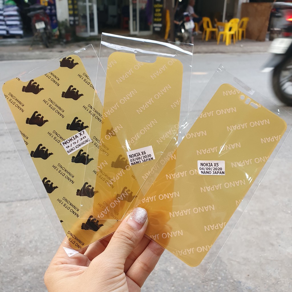 Dán cường lực dẻo nano siêu bền cho nokia x5/ 5.1 plus/ nokia x6/ 6.1 plus/ nokia x7/ 7.1 plus/ nokia 8.1 full màn 98%