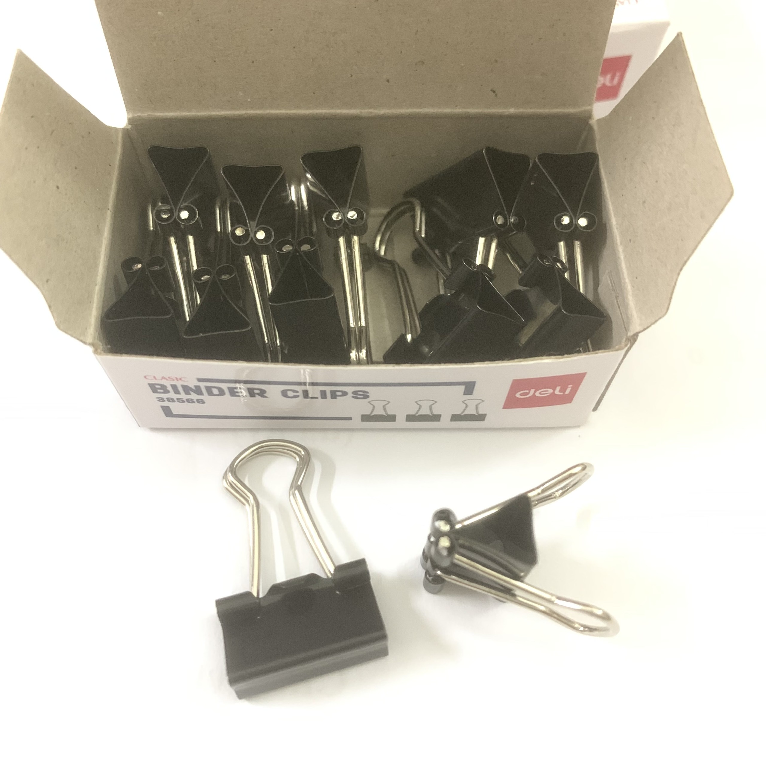 Kẹp đen 15mm DELI 38566