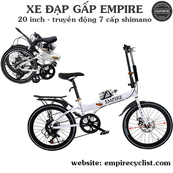 Mua Xe Đạp Gấp Empire - Xe đạp gấp gọn thể thao, 20inch, truyền động 7 cấp shimano E-1000