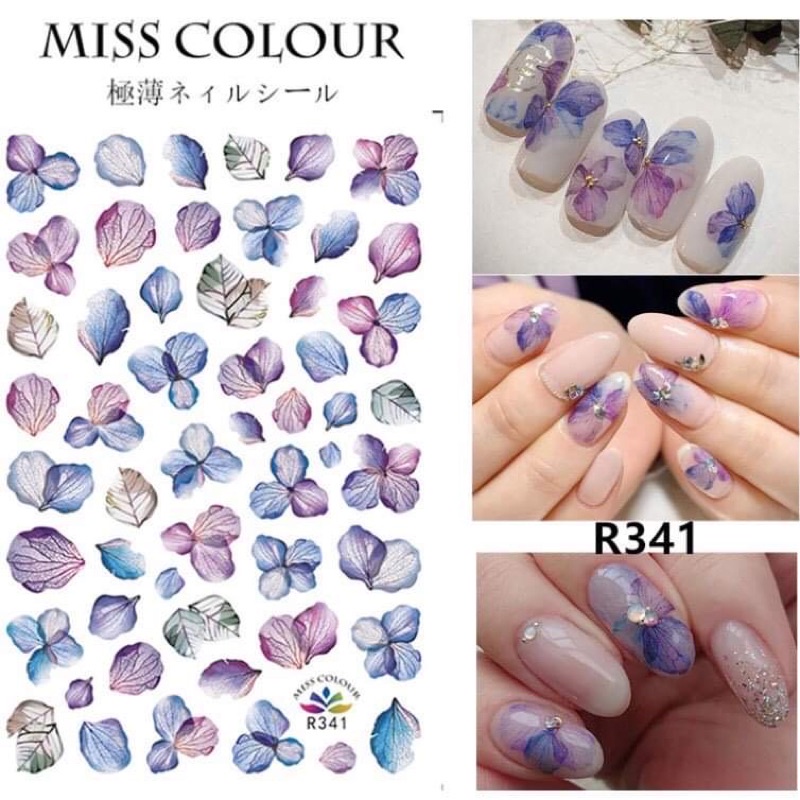 Sticker hình dán móng Hoa 3D các mẫu HOT siêu đẹp