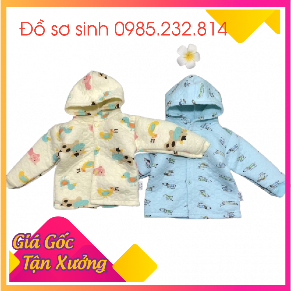 ÁO TRẦN BÔNG CÓ MŨ CHO BÉ 3-15kg