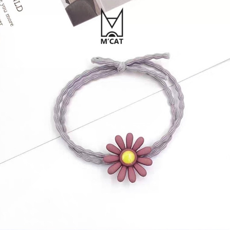 Set 5 Chiếc Cột Tóc Hoa Cúc Phụ Kiện Tóc Dễ Thương Nhiều Màu