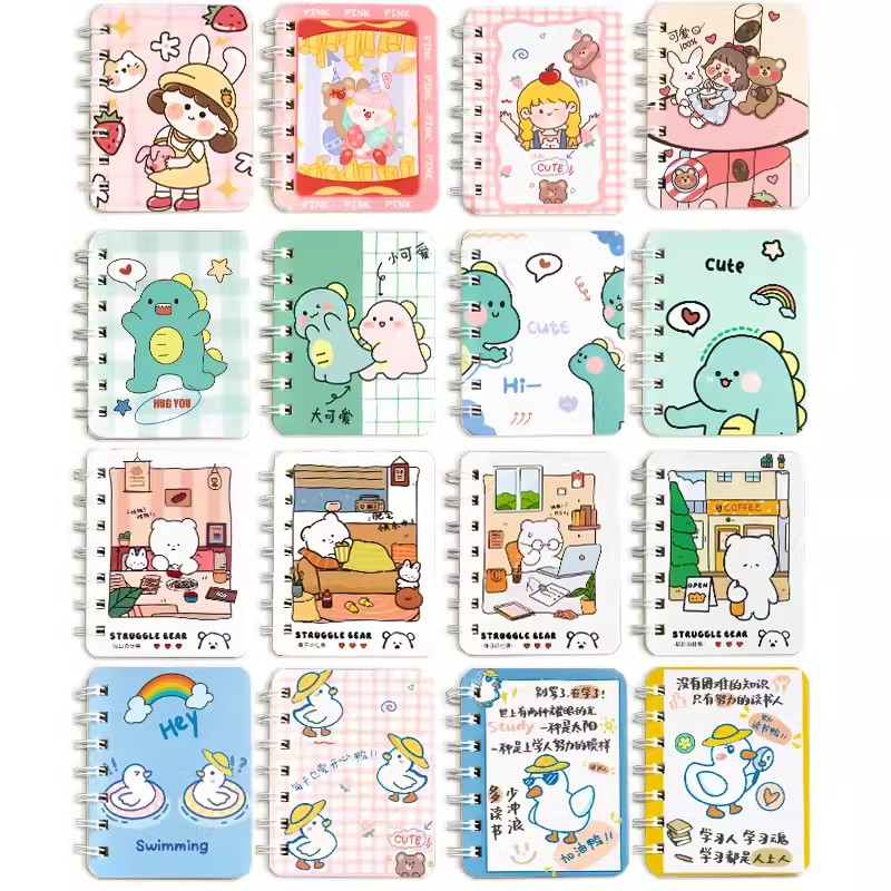 Số tay mini note book dễ thương size A7, 160 trang tiện dụng