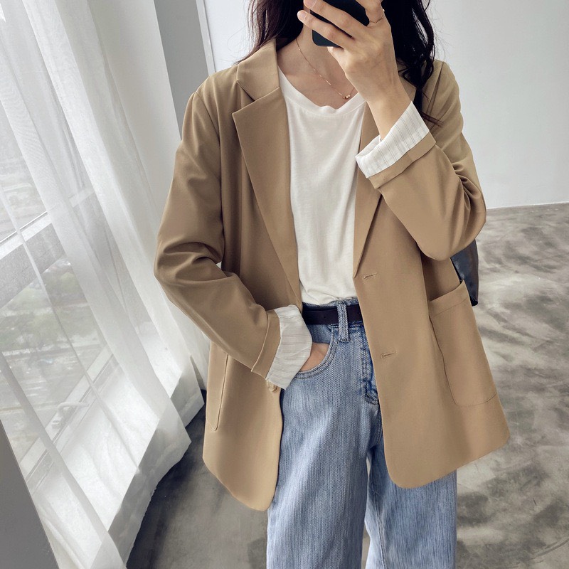 [HCM]ÁO KHOÁC VEST NỮ ÁO BLAZER NỮ DÁNG DÀI