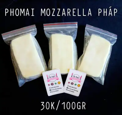 Phomai Mozzarella Maestrella Pháp Khối 100gr, Nấu Phủ Tokbokki, Pizza, Làm Phomai que - TÁCH TỪ TẢNG 2.5KG - DATE 12/2022