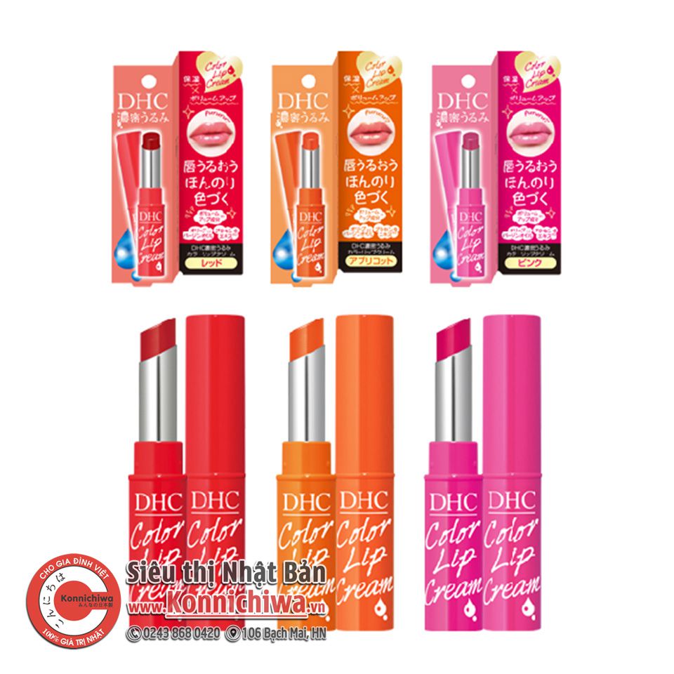 SON DƯỠNG MÔI CÓ MÀU DHA NHẬT BẢN (THỎI 1.5G)