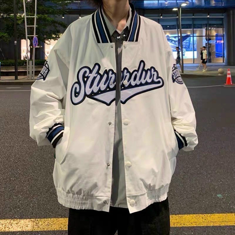[FreeshipMAX] Áo Khoác Dù Bomber Nam Nữ From Rộng Họa Tiết Chữ STURDY Thời Trang Hot. TP