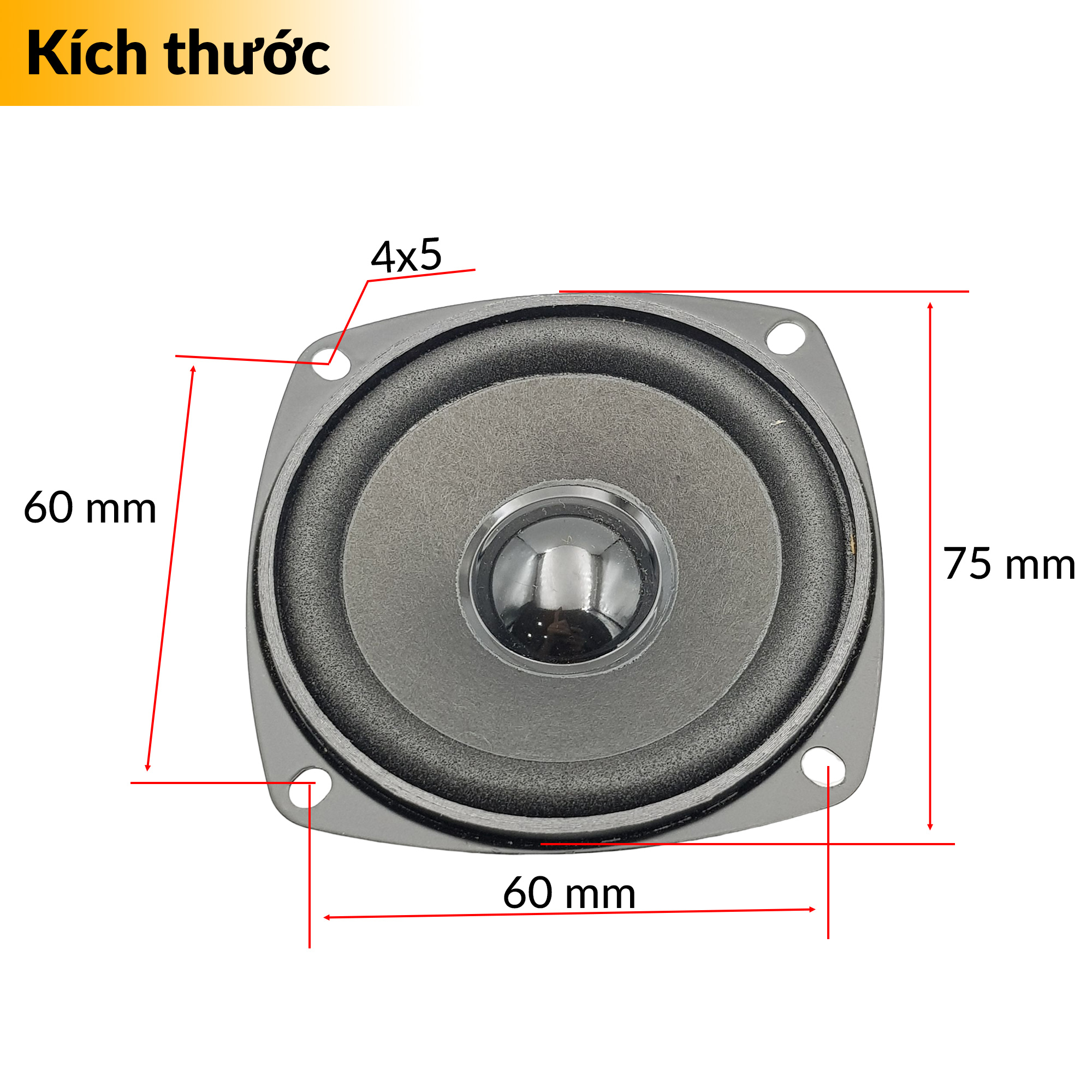 Loa 5W 4Ohm có lỗ bắt ốc (1 cái)