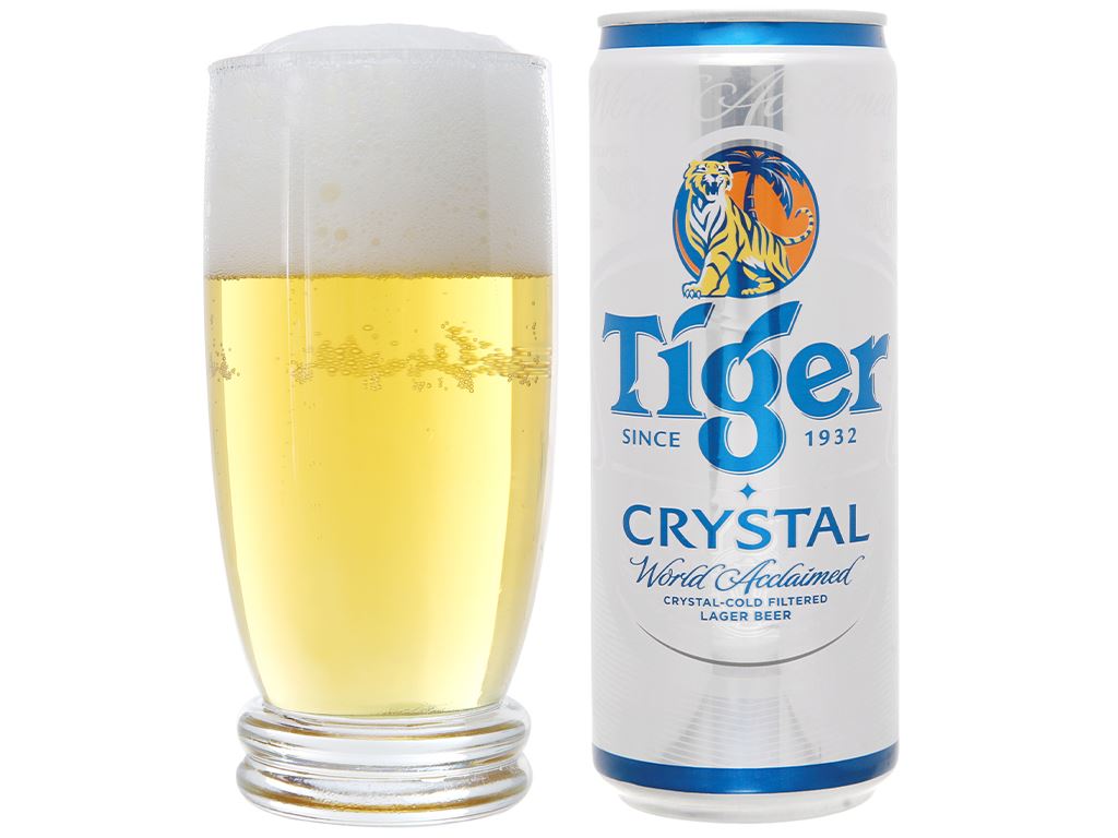 Thùng 24 lon Tiger Crystal lon cao mới 330ml