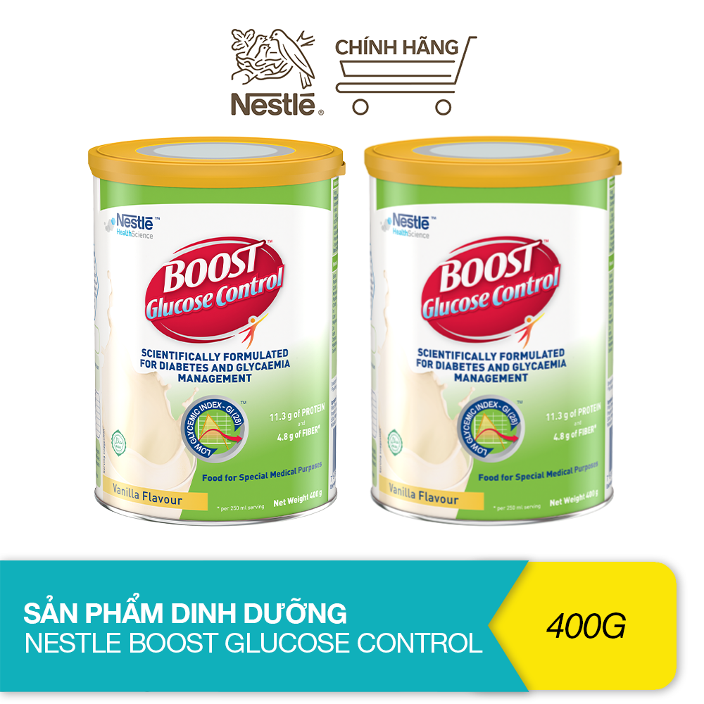 Combo 2 hộp sản phẩm dinh dưỡng Nestlé Boost Glucose Control 400g