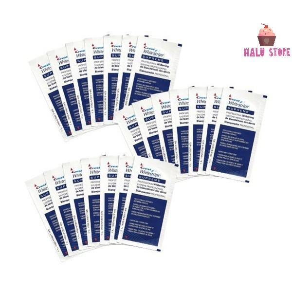 [HCM]Combo 14 miếng (7 gói/7 ngày) dán trắng răng Crest 3D White loại Supreme Professional - Mỹ
