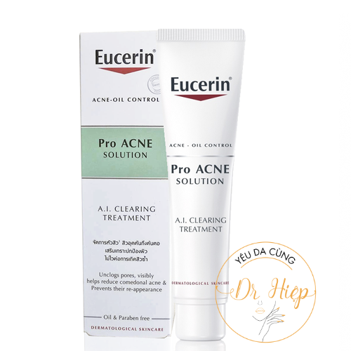 [HCM]Kem thoa mụn EUCERIN ProAcne Solution AI Clearing Treatment tube 40ml