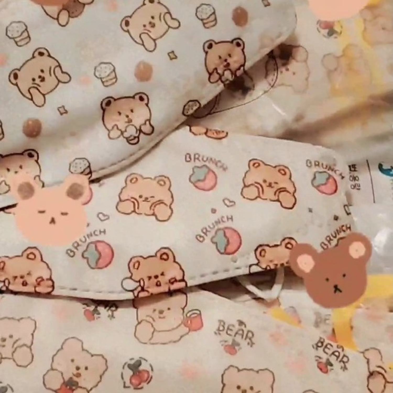 Khẩu trang gấu cho mẹ và bé - Dilli Bebe