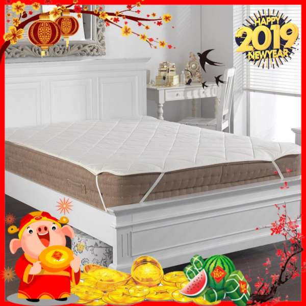 Phụ kiện giường ngủ Tấm lót bảo vệ nệm Ánh Sao (Size S: 1m4 x 2m;Size M: 1m6 x 2m;Size L: 1m8 x 2m) 100% Cotton đạt tiêu chuẩn OEKO-TEX standard 100 hàng Việt Nam Xuất Khẩu