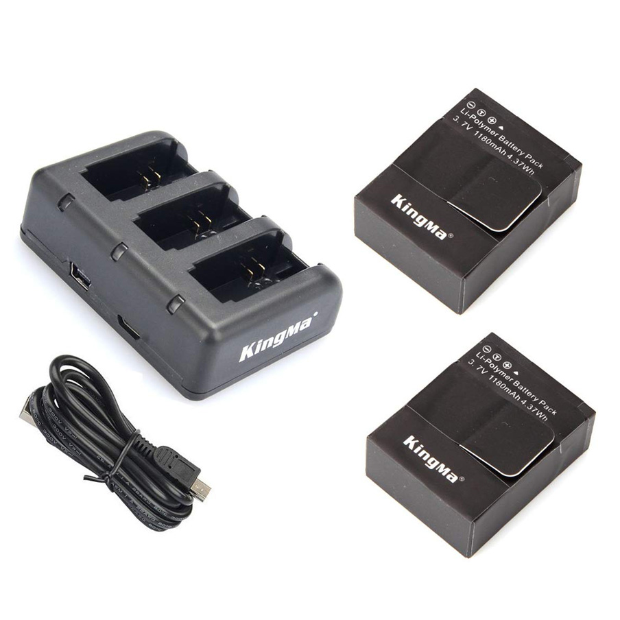 Combo sạc 3 + 2 pin Kingma cho GoPro Hero 3