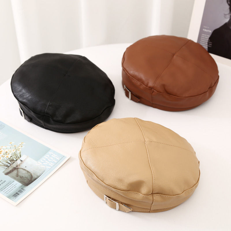 Mũ nồi, mũ beret nữ da hàn quốc thời trang