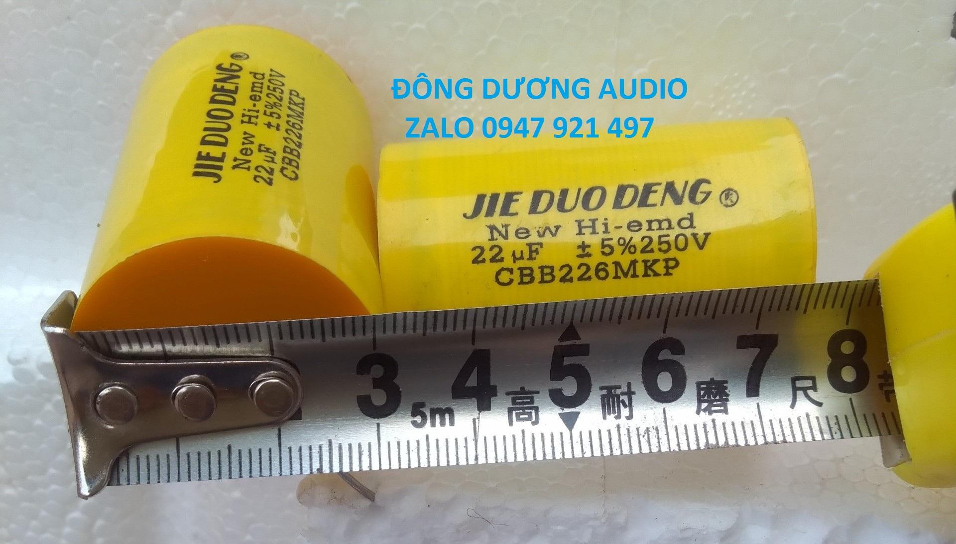 2 CON TỤ PHÂN TẦN 22MF 250V - VÀNG TRÒN