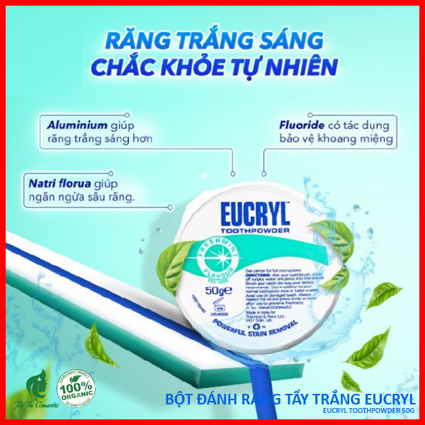 Bột Trắng Răng Eucryl Toothpowder 50g