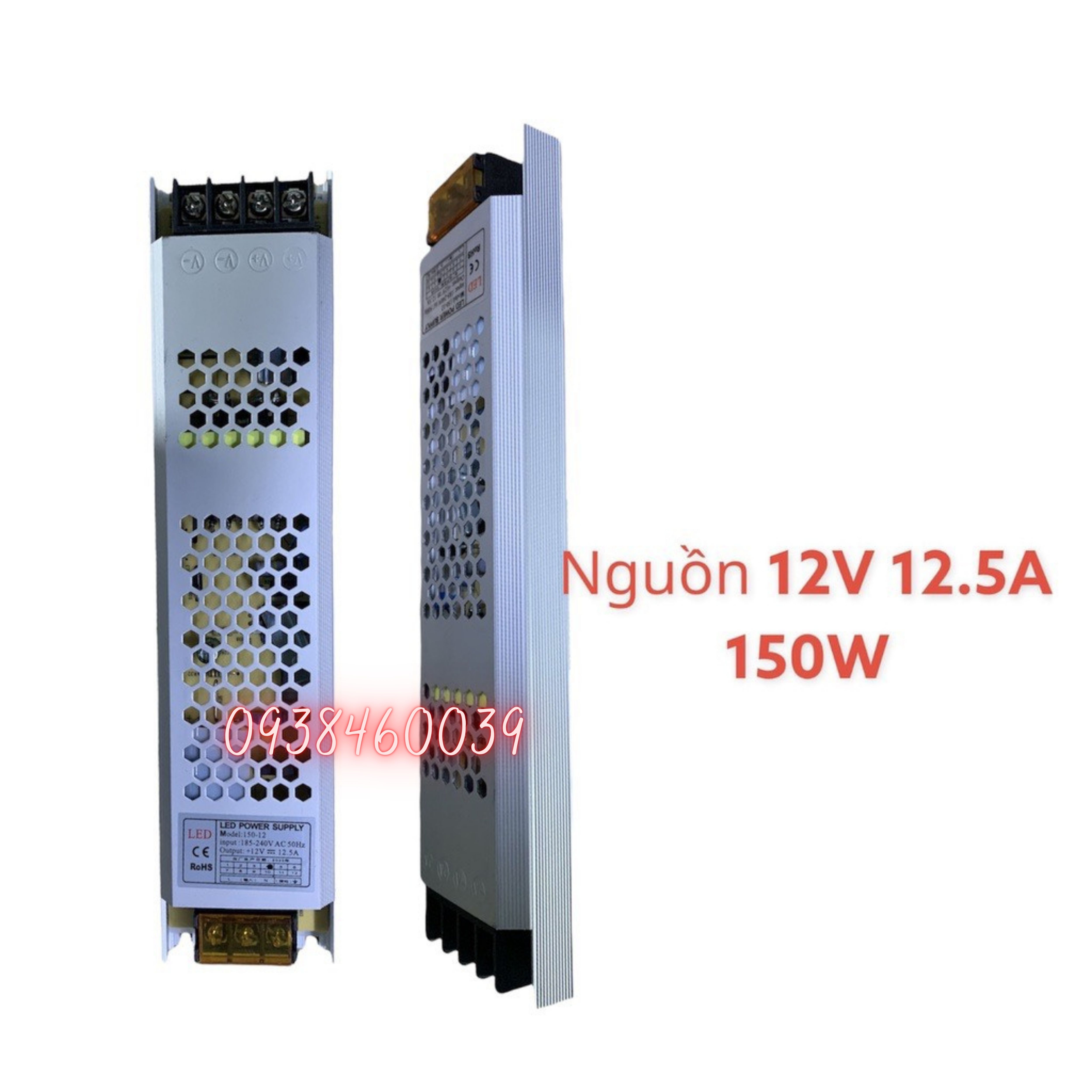 Nguồn tổ ong dẹp dài 12V siêu mỏng  10A