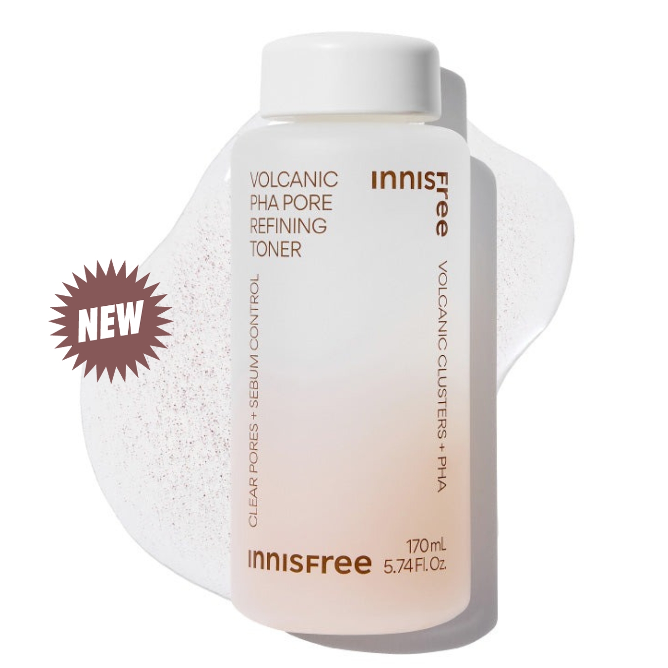 Nước hoa hồng tro núi nửa Innisfree Jeju Volcanic PHA Pore Refining Toner 170ml