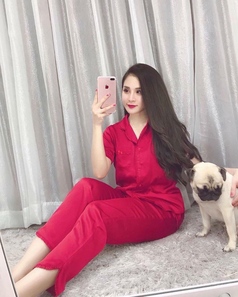 bộ lụa gấm tay ngắn quần dài, bộ đồ sau sinh