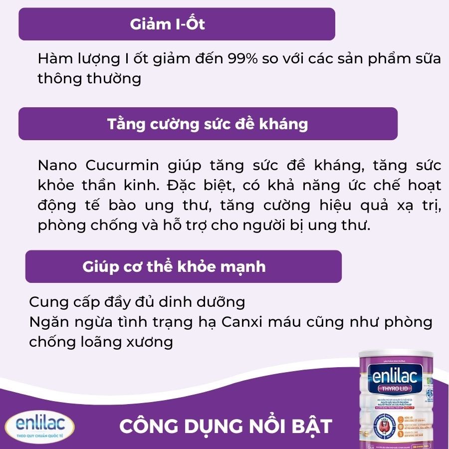 Sữa ENLILAC THYRO LID 400G ( DINH DƯỠNG CHO NGƯỜI KIÊNG I ỐT)