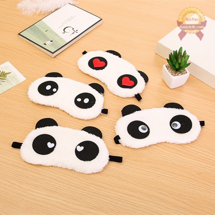 Miếng che mắt ngủ bằng lông hình gấu
