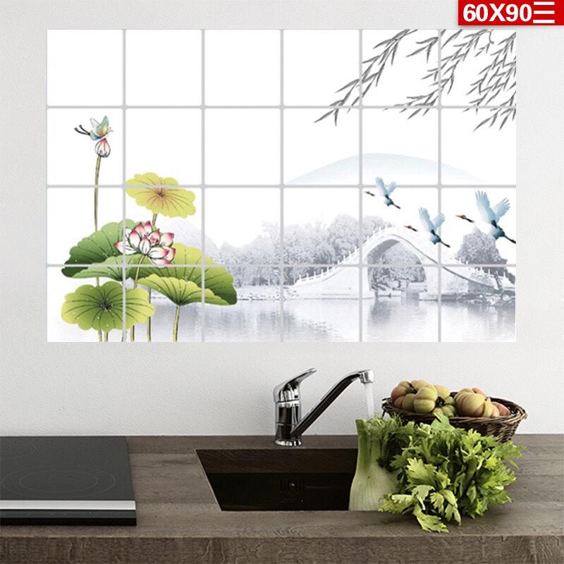 Decal dán bếp tráng nhôm - Hoa Sen
