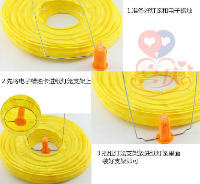 Bộ 10 Đèn Led Gắn Vào Đèn Lồng Giấy (Chạy Bằng Pin)