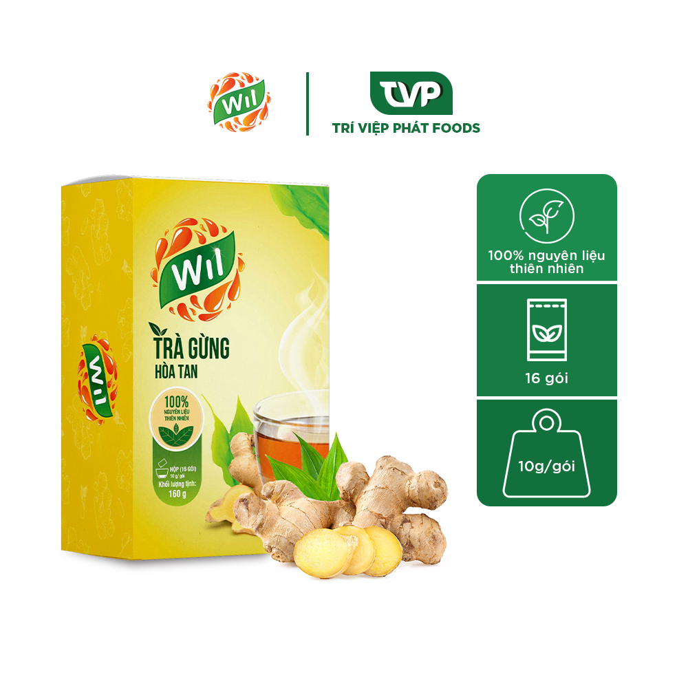 Trà gừng hòa tan WIL hộp 160g (16 gói x 10g)