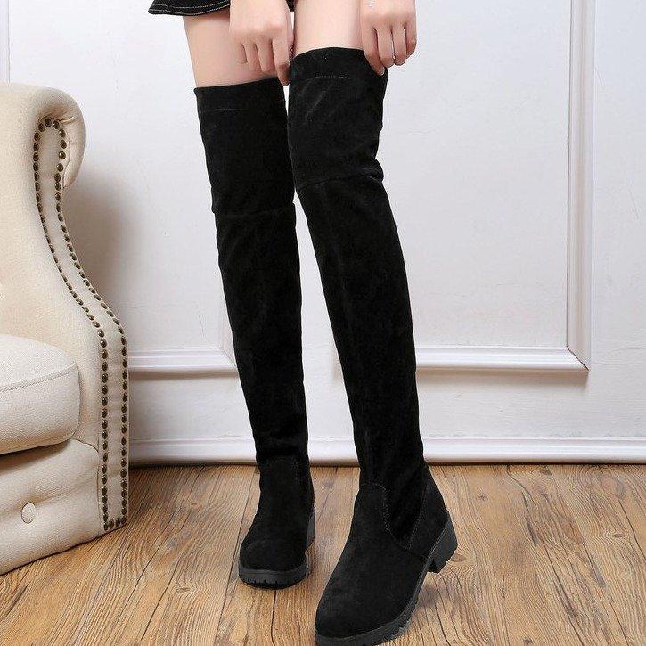Boot đùi da lộn đến 3cm hot 2018-gcg16, hap1930