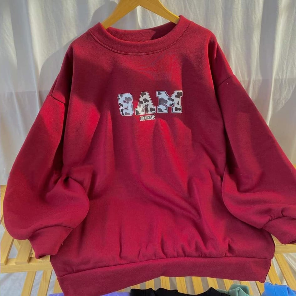 LAZ [ FREE SHIP MAX ] ÁO  sweater in chữ SAM (trọng lượng từ 40kg đến 70kg )