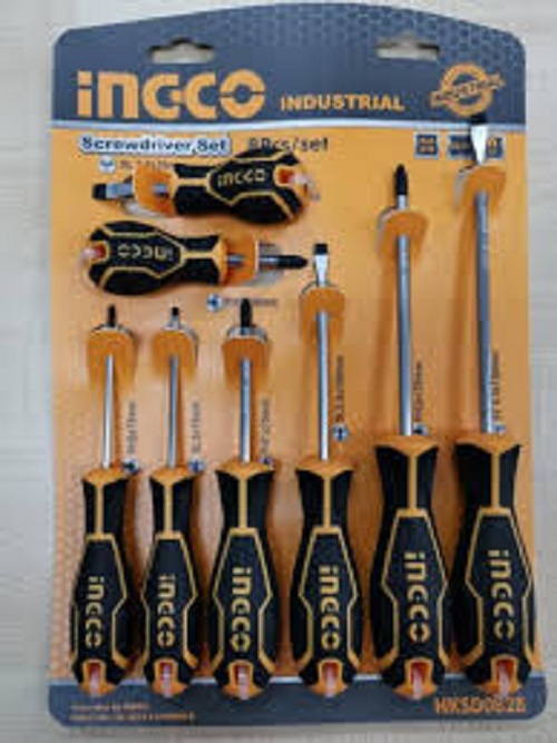 Bộ 8 tuốc nơ vít dẹp và bake đa năng ingco hksd0828