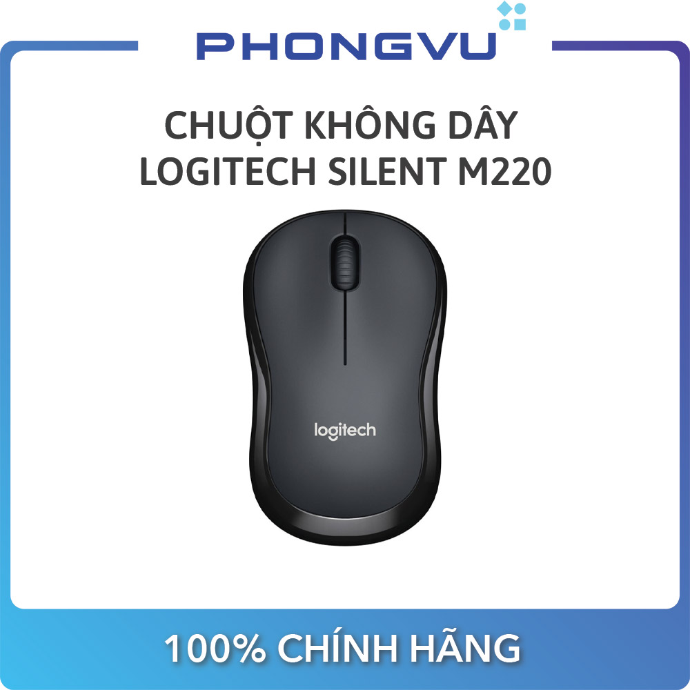 Chuột không dây Logitech Silent M220 - Bảo hành 12 tháng