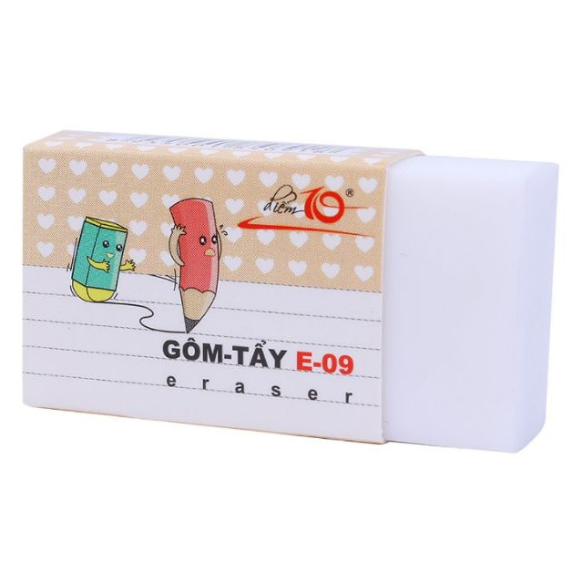 COMBO 10 gôm tẩy Thiên Long điểm 10 TP-E09 an toàn