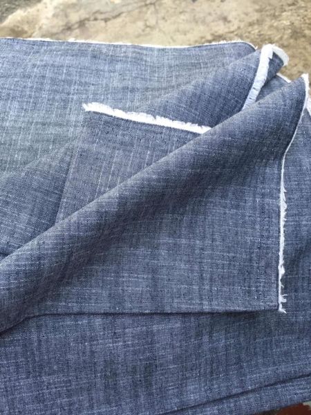 vải linen tưng 2 sợi xám thép gân